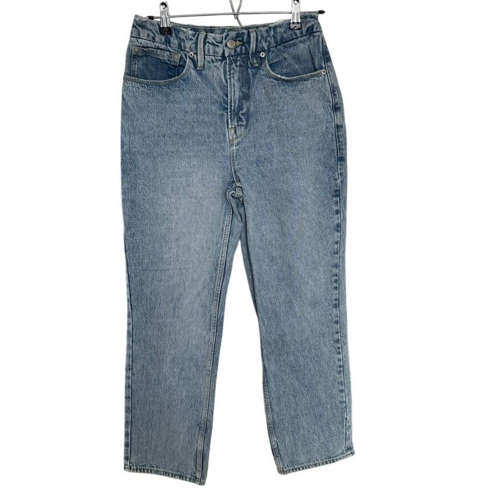 Good American Women Good Heritage Straight Jeans 90's High Rise Crop 4/27 EUC